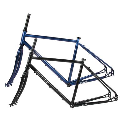 China Chromoly Bicyle Bike 700C Cycle 700C Light Frame CR-MO4130 Steel Post Mount Disc Gravel Bike Frame for sale