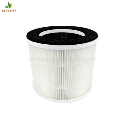 China Car Customized Cylindrical Air Filter 0.2 0.3 Micron Housing Air Cleaner Carbon Activated Hepa Air Filter Cartridge for sale