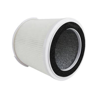 China Car 2 in 1 compound filter carbon pp 0.3 micron photocatalyst cylindrical pleated hepa air filters cartridge for sale