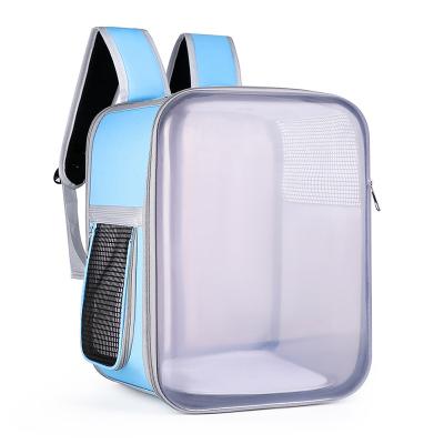 China Best Seller Fashion Pet Carrier Backpack Sustainable Adjustable Transparent Breathable Bag for sale