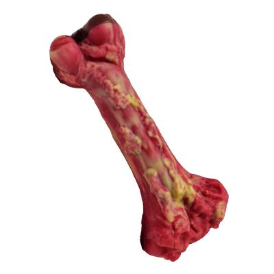 China Safe Sustainable Soft Interactive Artificial Bacon Scent Squeeky Toys Chew Bones Chew Toy Dog for sale