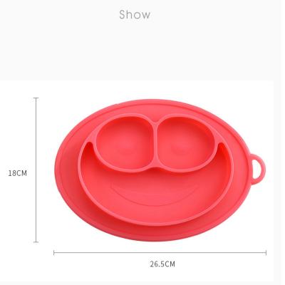 China Disposable/Viable Baby Silicone Dining Dish Cartoon Whale Crab Toddler Tableware Set Kids Feeding Bowl Dishes Kids Dish Anti-fall Tray for sale