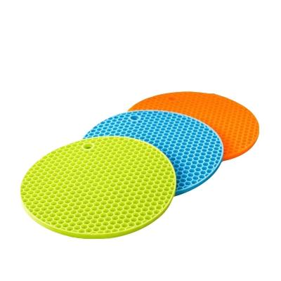 China Round Thick Anti-scalding Kitchen Place Mat Bowl Mat Pads Viable Silicone Place Mat Insulation Pads for sale