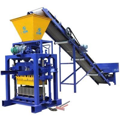 China Qt 4-35B Semi Automatic Brick Making Machinery Hydraulic Concrete Production Line zu verkaufen