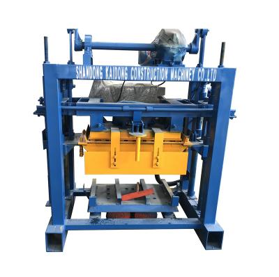 China QT4-40 solid manual brick making machine press brick small business Te koop