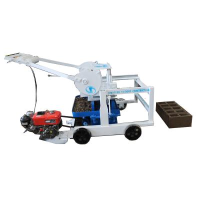 China manual QTM4-40 Mobile Block Making Machine perforated concrete brick factory price zu verkaufen