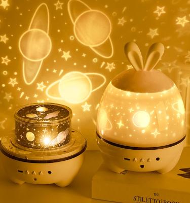 China Modern Christmas Gift LED Night Lighting Lamp Light Your Bedroom With This Starry Moon Star Sky Projection Lamp for sale