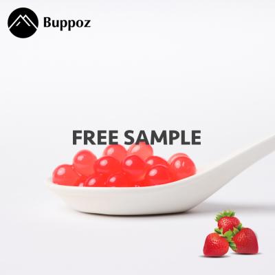 China Bubble Tea Strawberry Tapioca Popping Boba for sale