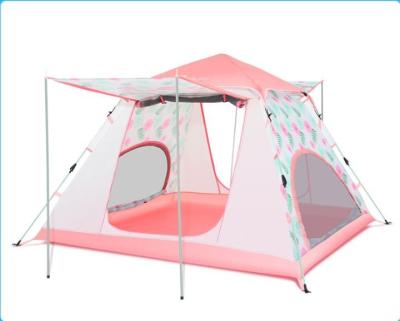 China Hot Selling Portable Fully Automatic Snap Type Tent Hexagonal Beach Folding Easy Setup Keep Warm Camping Tent With Low Price for sale