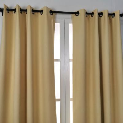 China Luxury blackout curtain fabric for living room 100% polyester embossed blackout curtain fabric for sale