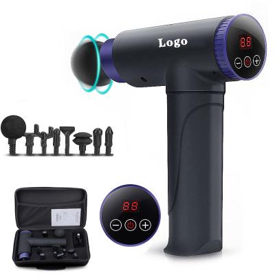 China Best Handheld Cordless Deep Vibration Sports Muscle Tissue Chiropractic Massage Gun Grip Massage Gun with Massage Artillery Battery for sale