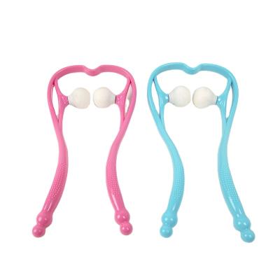 China High Quality Plastic Handheld Neck Massager Manual Neck U Shaped Neck Massager for sale