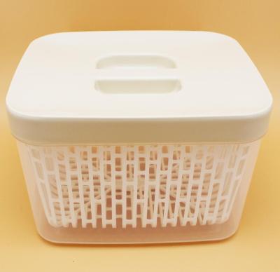 China Sustainable plastic container with colander set for sale