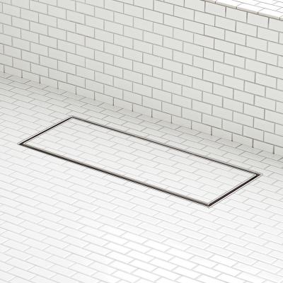 China OEM Wholesale Modern Square Rectangle Channel Bathroom Floor Shower Floor Drain Trap Square Trap Bathroom for sale