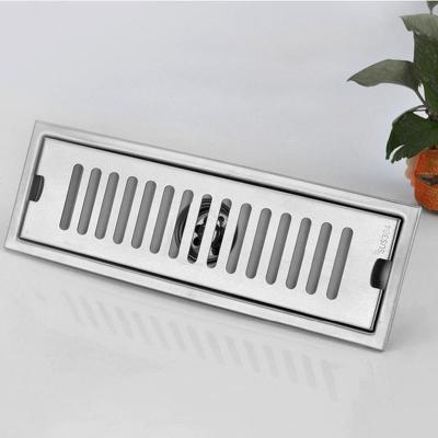 China Horizontal Large Shower Floor Drain Horizontal Linear Trap Bathroom Customized Square Door for sale