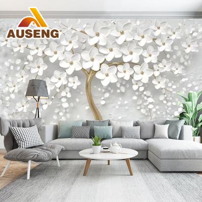 China Modern popular 3d home decoration rainbow wallpaper sticker interior home wallpaper peel and stick for sale