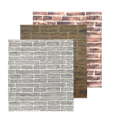 China Modern Stylish Brick Wall Sticker Xpe 3D Sound Insulation Diy Stick Foam Waterproof Wall Panel for sale