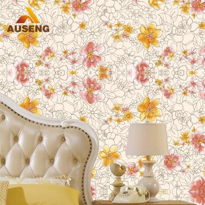 China China Self Adhesive Wallpaper Roll Modern Wallpaper Sticker Decoration Pattern Flower Adhesive Wallpapers for sale