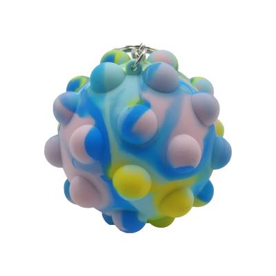 China Funny Toy 3D Stress Balls Wiggle Toy Silicone Decompression Toy Stress Relief Anti Anxiety Sensory Play Balls for sale