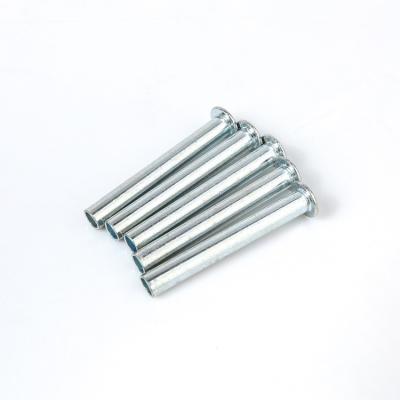 China Custom Stainless Steel Steel Rivets Flat Head Semi Hallow Tubular Metal Rivet Galvanized Steel Rivets for sale