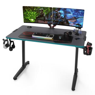 China Colonel Series E-Sport Durable Gamer Eureka Gaming Physical Channels Ergonomic Table Computer LED Gaming Desk Adjustable (Height) for sale