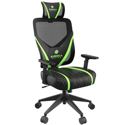 China Eureka Adjustable Home Furniture PC Full Size Mesh Chair Ergonomic Gaming Computer Office Chairs For Sale for sale