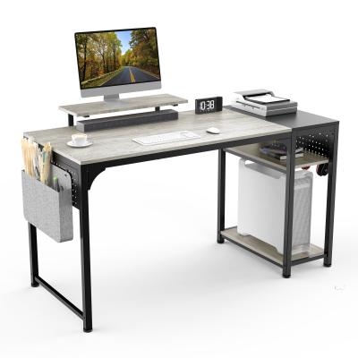 China Office Home Adjustable Ergonomic Comfortable Table Design Modern Steel Frame Computer Desk Computer Desk Wooden Top Table (Height) for sale