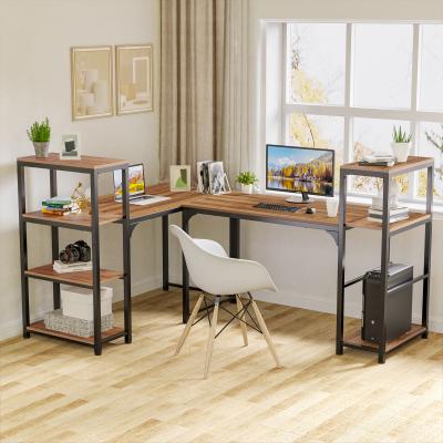 China Adjustable Metal (Height) Home Office Furniture Classic Metal Office Desk Table Used Rustic Desk Design With Shelf For Sale for sale