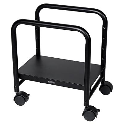 China Rolling Strong Standing Steel Cpu Adjustable Mobile Wearability Cart Stand Rolls Metal Under Desk Cpu Stand With Locking Caster for sale