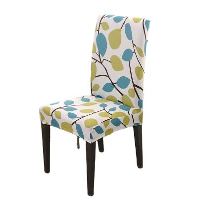 China Cheap Elastic Printing Elastic Stretch Chair Covers With Printing Spandex Dining Office Banquet Chair Cover for sale