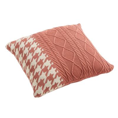 China 100% Knitted Cushion Cover Manufacturer Luxury Exclusive Design PORTABLE Cotton Tile Case Decorative Knitted Case For Home Christmas for sale