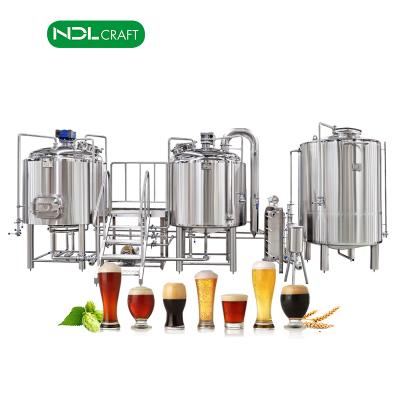 China Hotels 100L 200L 300L 500L 700L 1000L 2000L Micro Steel Brew Craft Beer Brewery Equipment for sale