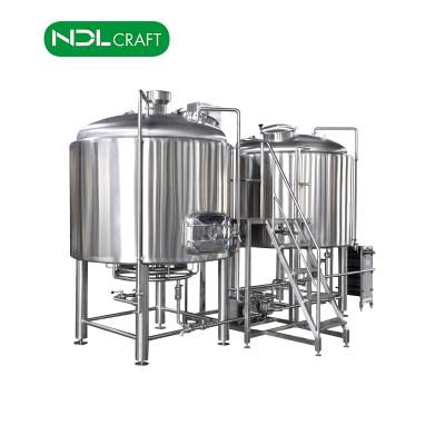 China Hotels Gas Steam Heated Industrial Beer Brewing Equipment 2000L Brew Kettle for sale