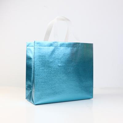 China Custom Wholesale Gift Reusable Shiny Nonwoven Bag Eco-Friendly Eco-Friendly Printing Logo Non-Woven Shopping Bag for sale