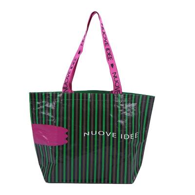 China Eco-Friendly Promotional Custom Reusable Grocery Personalized Tote Bag Eco Friendly Handled Shopping PP Woven Bag for sale