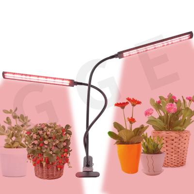 China Updated Main Tube Growing Lights 50W 96 LED 6 Dimmable Fruit Vegetable Greenhouse Flower Lights New Dual Levels Disc Clip Led Grow Light For Indoor Plants Auto On/Off for sale