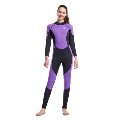 China MONCAIS DS-2204 Adult Wholesale Women Diving Suits Long Sleeve One Piece Surfing Swimming Wetsuit for sale