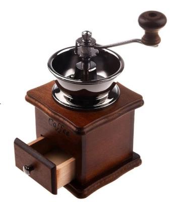 China Hotel Vintage Wooden Manual Coffee Grinder for sale