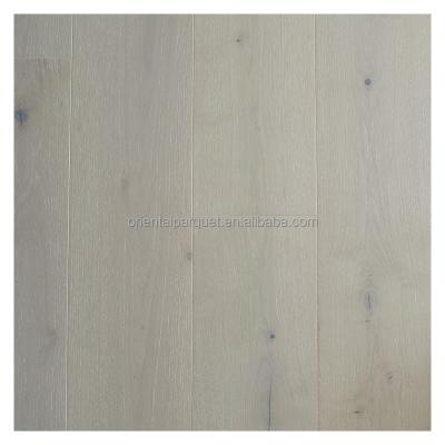 China Modern Top Sales Gray Color Wide Plank Engineered White Oak Wood Flooring for sale