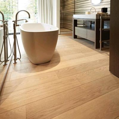 China Big size underfloor heating 6 mm unfinished wearlayer white oak flooring for sale for sale