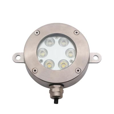 China Fountains 316SS 304SS IP68 6W 12W 18W RGB LED Underwater Light Waterproof Round LED Light Pool Pond Aquarium Light for sale