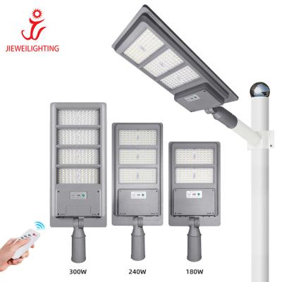 China Hot Selling Outdoor Waterproof ROAD Body Sensor Ip65 SMD ABS 180w 240w 300w All In One Led Solar Street Light for sale