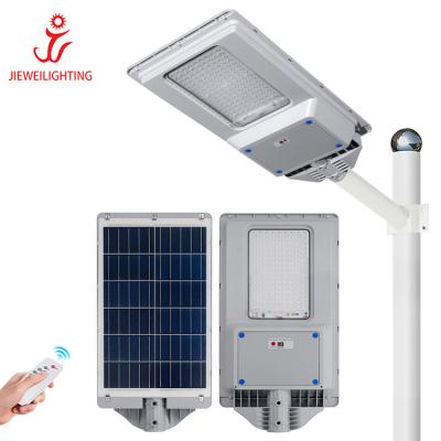 China High Quality Outdoor Ip65 Waterproof Smd 180w 300w ROAD Sensor Remote Control All In One Solar Led Street Light for sale