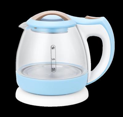 China Hot Sale 1.2L Small Capacity 360 Degree Rotation Base China Factory Export Glass Electric Kettle for sale