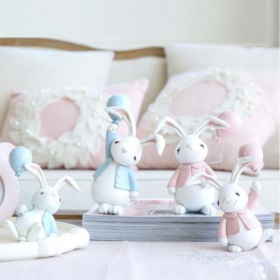 China Europe China Factory Home Decorative And Gift Cute Resin Rabbit Gift for sale