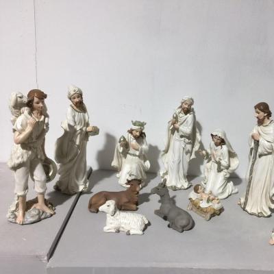 China Cheap Europe Resin Nativity Set Small Christian Religious Christmas Ornament Jesus for sale