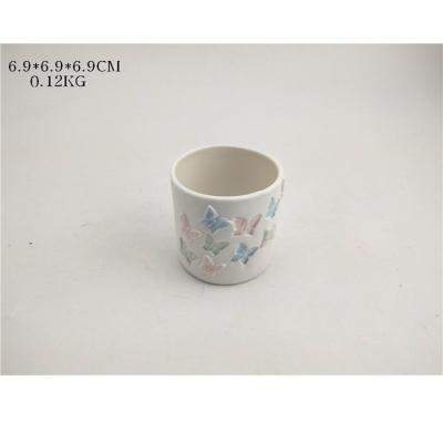 China Bulk Modern White Small Flower Ceramic Pot Small for sale