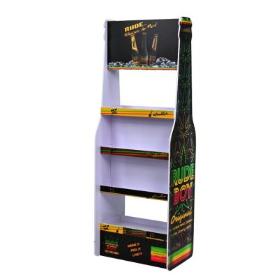 China For Beer APEX Supermarket Beverage Display 4 Layers Retail Display Rack Beverage for sale