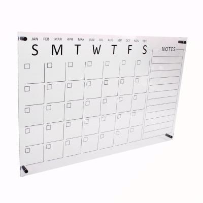 China Wall Calendar APEX Month Clear Weekly Custom Dry Erase Acrylic Wall Calendar for sale