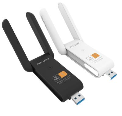 China USB 3.0 Wifi Dual Band Desktop 1200M Network Card Wireless Adapter for sale